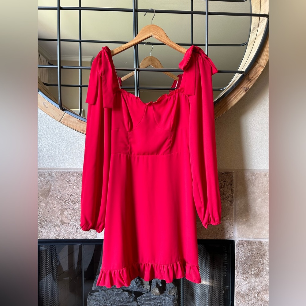 2bella Boutique - Cherry Red Dress SIZE L